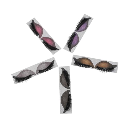 WRITWAA 5 Paar Wimpernaufkleber Patch Falsche Wimpern Patch Lidschatten Wimpernaufkleber Augen Make Up Aufkleber Lidschatten Aufkleber Make Up Wimpern Augen von WRITWAA