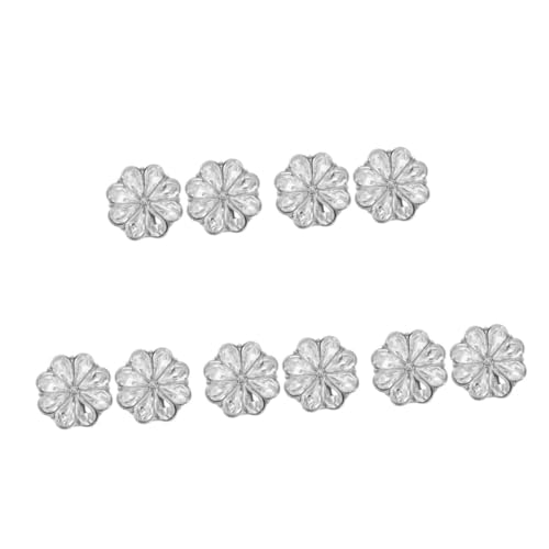 WRITWAA 5 Paare Blumen-manschettenknöpfe Manschettenknöpfe An Den Ärmeln Manschettenknöpfe Mit Hemdnieten Kleidung Schmuck Blumenhemdknöpfe Einheitliche Knöpfe Legierung Silver von WRITWAA