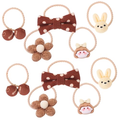 WRITWAA 5paare Haargummis Mit Schleife Pferdeschwanzmanschetten Elastische Haargummis Für Junge Mädchen Haarschmuck Für Mädchen Haarstyling-accessoires von WRITWAA