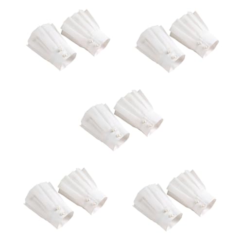 WRITWAA 5 Paare Manschette bescherung weihnachten geldgeschenke weihnachten abnehmbare Ärmelbündchen Spitzenhandschuhe uhrenarmbänder Kleidung verzierte Accessoires Bekleidungszubehör Weiß von WRITWAA