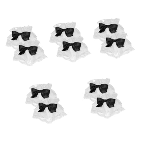 WRITWAA 5 Paare Spitzenärmel Am Handgelenk Gothic-handschuhe Handärmel Aus Lolita-handärmel Fingerlose Spitzenhandschuhe Lolita-handgelenkmanschetten Armband Fräulein Mädchen Tuch von WRITWAA