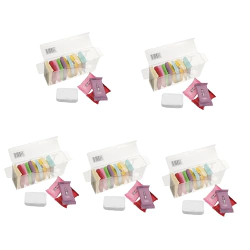 WRITWAA 5 Sätze Komprimierte Gesichtstücher Mini Komprimiertes Handtuch Komprimierte Handtücher Für Das Gesicht Kleines Handtuchtablett Gesichtswaschlappen 14 Stück * 5 von WRITWAA