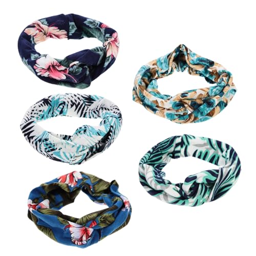 WRITWAA 5 Stück Elastische Sport Stirnbänder für Damen und Herren Rutschfeste Yoga Kopfbänder Schweißabsorbierende Fitness Haarbänder Vielseitig Einsetzbar für Sport Makeup und Mehr von WRITWAA