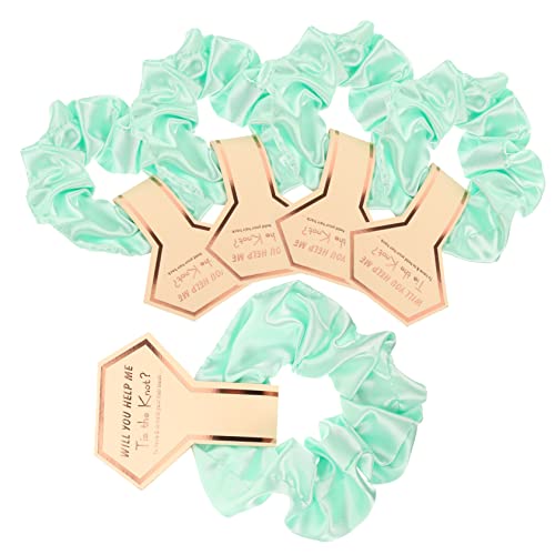 WRITWAA 5stücke Brautjungfern Haargummis Stilvolle Haarschmuck-ringe Für Hochzeiten Bachelorette-partys Und Geschenke Für Frauen in Grün von WRITWAA