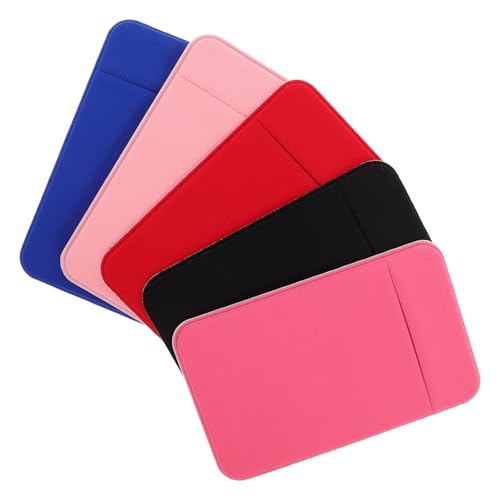 WRITWAA 5 Stück Handy-Kartenhalter, Handy-Geldbörse, zum Aufkleben, Kreditkartenhalter für die Rückseite der Handyhülle, Ausweishülle, Beutel, Hülle, Aufkleber für Damen und Herren von WRITWAA