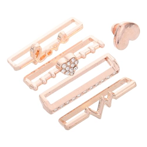 WRITWAA 5 Stück Herz Form Silikon Uhrband Schmuckverschluss Dekorativer Metallring für Uhrenarmband Einfache Anbringung Kompatibel mit Verschiedenen Uhrenarmbändern Modisches Accessoire von WRITWAA