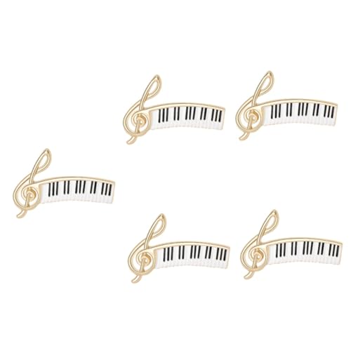 WRITWAA 5 Stück Klavierbrosche Anstecknadel Broschen Und Brosche Für Frauen Klavierbrosche Anstecknadel Musiknadeln Goldnadel Emaille Bunte Broschen Frauen Musikschmuck von WRITWAA