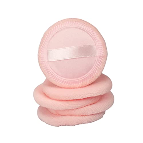 WRITWAA 5stücke Puderquaste Runde Make-up Für Lose Puder Foundation Mineralpuderquaste Damen Mädchen Orange Baumwolle Hautfreundlich Sanft Schonend von WRITWAA