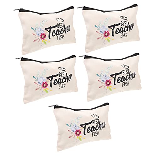 WRITWAA 5 Stück Tragbare Kosmetiktasche Leichte Kulturbeutel für Damen Reise Organizer für Toilettenartikel Make Up Tasche mit Reißverschluss von WRITWAA