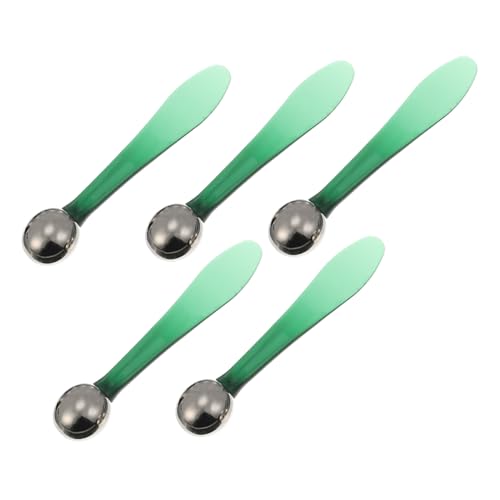 WRITWAA 5 Stück Schönheitsstift Für Die Augen Augenroller Gesichts- Spatel Für Die Augenmassage Augenmassagegerät Augenmassagestab Augencreme Löffel Augencremestift Green Zinklegierung von WRITWAA
