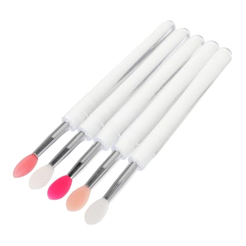 WRITWAA 5stücke Wiederverwendbarer Lippenpinsel Aus Silikon Lidschatten-lippenpinsel Lippenstiftpinsel Für Make-up Lipgloss-applikatorpinsel Lippenstift-verblendpinsel von WRITWAA