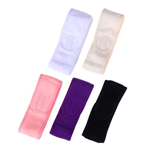 WRITWAA 5stücke Sport Stirnband Damen Selbstklebende Haarbänder Kopfwickel Für Yoga Und Laufen in Beige Haarband Für Sport Yoga Stirnbänder von WRITWAA