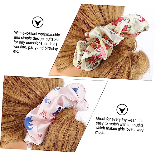 WRITWAA 5 Stück Teiliges Elastische Haargummis mit Weihnachtlichem Muster Weiche Stoffhaarringe für Damen Vielseitig Einsetzbar zu Weihnachten Partys Hochzeiten Langlebig und Rutschfest von WRITWAA