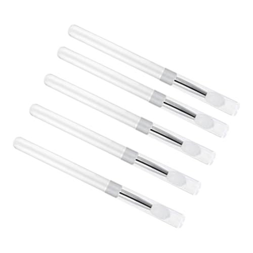 WRITWAA 5 Stück Teiliges Silikon Lippenpinsel für Präzise Make Up Anwendung Tragbar und Transparent für Lidschatten und Lippenstift Reisen und Täglichen Gebrauch von WRITWAA