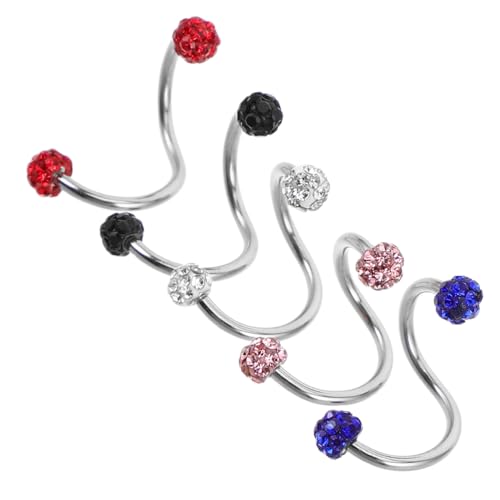 WRITWAA 5 Stück Teiliges Trendige Ohrstecker für Damen Leichte und Polymer Clay Ohrschmuck Komfortabel zu Tragen Langlebig Modisch für Partys und Hochzeiten Geeignet von WRITWAA