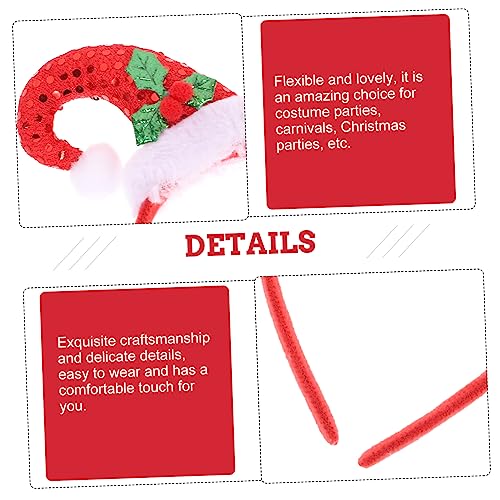WRITWAA 5 Stück Teiliges Weihnachts Haarband mit Santa Mütze Festliche Stirnbänder für Erwachsene Weicher Bequemes Tragen für Weihnachtsfeier und Partyzubehör von WRITWAA