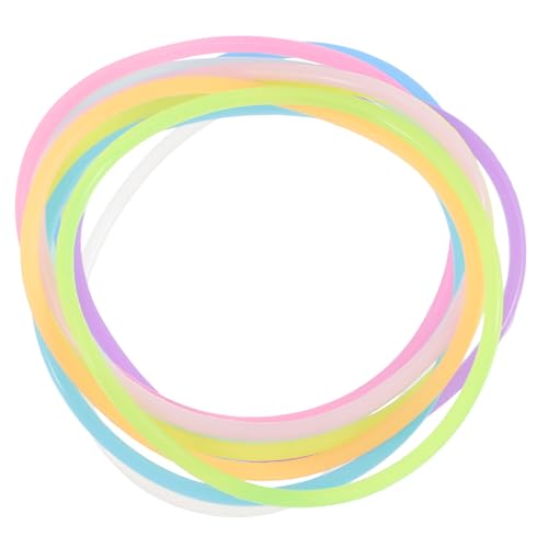 WRITWAA 50 Stück Leuchtende Silikonarmbänder Langlebige Jelly Wristbands für Partyartikel und Erwachsene Einfach zu Tragen Buntes Nachtlicht Armband von WRITWAA