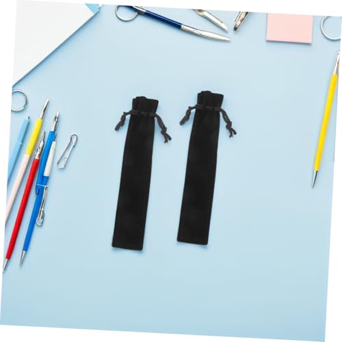 WRITWAA 50 Stück Samt-stifttasche mit Kordelzug Weiche Elegante Stiftetui für Schüler und Erwachsene Samtiger Schutzbeutel für Füllfederhalter Marker und Schreibwaren Tragbar und von WRITWAA