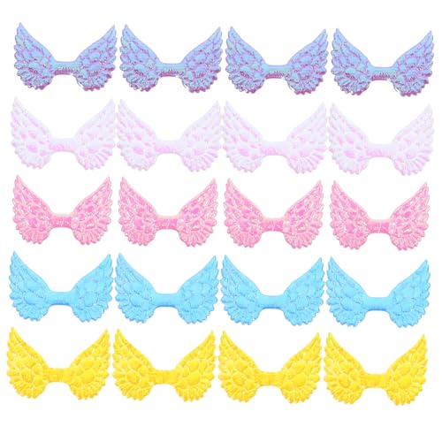 WRITWAA 50Stücke DIY Engelsflügel Aufnäher Farben für Accessoires Langlebige Kleidungsapplikationen aus Kunstleder für Bastelprojekte WRITWAA 50Stücke DIY Engelsflügel Aufnäher Farben für Accessoires Langlebige Kleidungsapplikationen aus Kunstleder für Bastelprojekte von WRITWAA