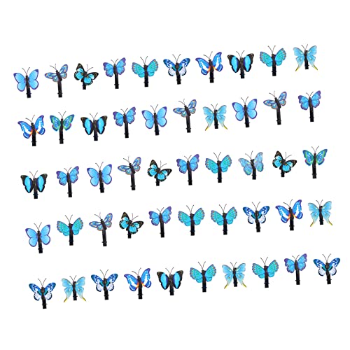 WRITWAA 50stücke Bunte Schmetterlinge Haarnadel Clips Frauen Mädchen Haarclip Haarschmuck Schmetterlingskopfschmuck Clip Für Partys Hochzeiten Karneval von WRITWAA