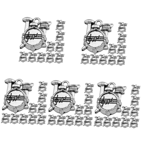 WRITWAA 50stücke Teiliges Drummotiv Charms Aus Metall Für Schmuckherstellung Vintage Für Halsketten Armbänder Und Schlüsselanhänger Für Musikliebhaber Und Bastelprojekte von WRITWAA