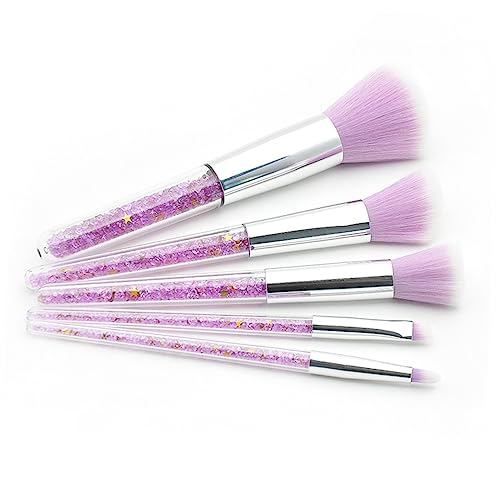 WRITWAA Make Up 5 Stück Professionelles Make Up Pinsel für Damen Flüssige Foundation Puder Augenbrauenpinsel Kosmetikzubehör für Reisen von WRITWAA