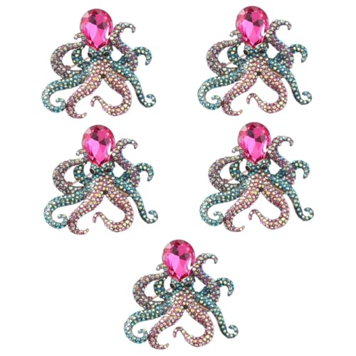 WRITWAA 5St Lustige Oktopus-Brosche graceling dirndl elegant funky kleist Hutnadeln Strassstifte Anstecknadel für Damenbekleidung Kragennadel Korsage Zubehör Mädchen von WRITWAA