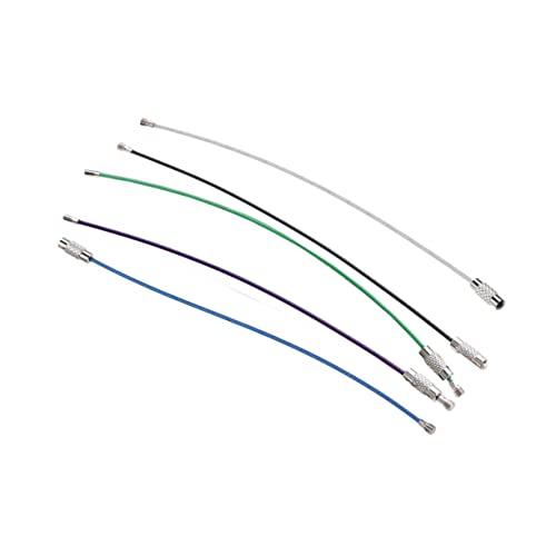 WRITWAA 5stücke Stahldrahtkette Schlüsselanhänger Edelstahldrahtkette Gepäckanhänger Schlüsselringe Aus Hochleistungsdraht Stahldrahtschlaufe Schlüsselanhänger Für Schlüssel von WRITWAA