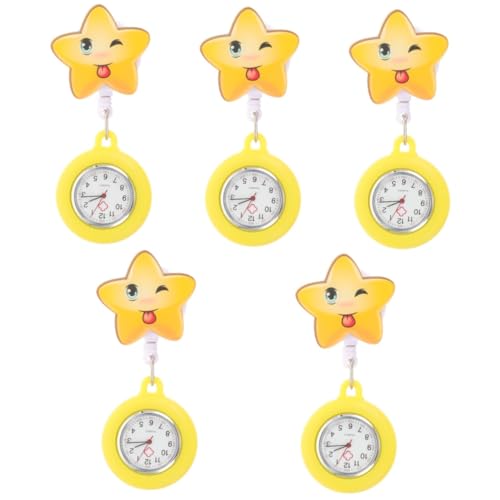 WRITWAA 5St Uhren für Krankenschwestern bescherung Weihnachten Weihnachten Pin Krankenschwester Uhr Clip auf Krankenschwesteruhr betrachten Taschenuhr für Damen genaue Taschenuhr von WRITWAA