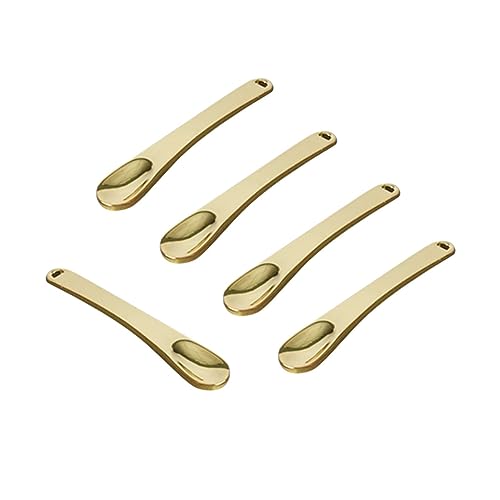 WRITWAA 5Stücke Mini Makeup Spatel Teiliges Metall Make Up Löffel für Gesichtscreme und Multifunktional Einfach zu Reinigen Lagern mit Praktischem von WRITWAA