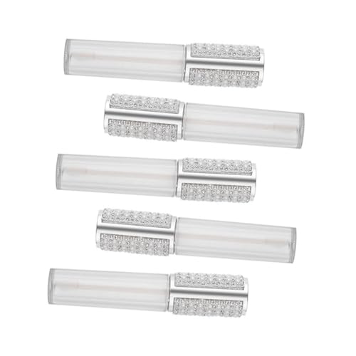 WRITWAA 5Stücke Runde Lippenölflaschen Nachfüllbare Lip Gloss Röhrchen Kleine Lippenbalsamröhren Für DIY Lippenpflege Für Lippenpflegeprojekte von WRITWAA