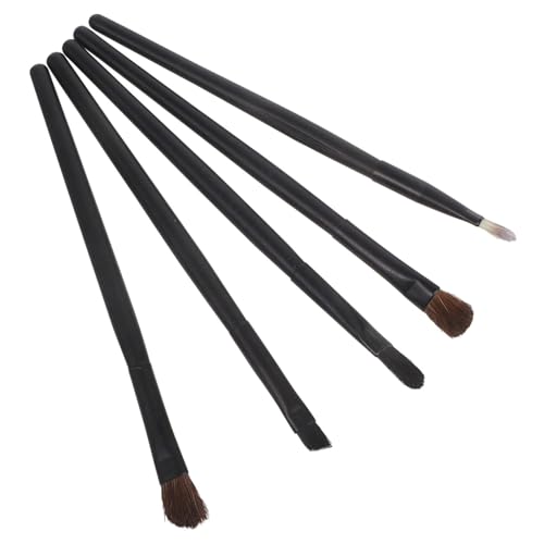 WRITWAA 5stücke Lidschattenpinsel Etui Für Augen-make-up Kosmetik-tools Zum Mischen Von Eyeliner Und Lidschatten Borstenpinsel in Schwarz von WRITWAA
