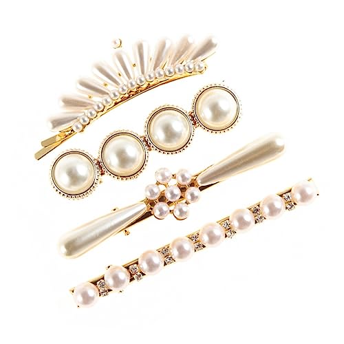 WRITWAA 5Stücke Teiliges Set Imitation Perlen Haarklemmen Set Für Damen Und Stilvolle Haarschmuck Accessoires Für Hochzeiten Partys Und Besondere Anlässe von WRITWAA