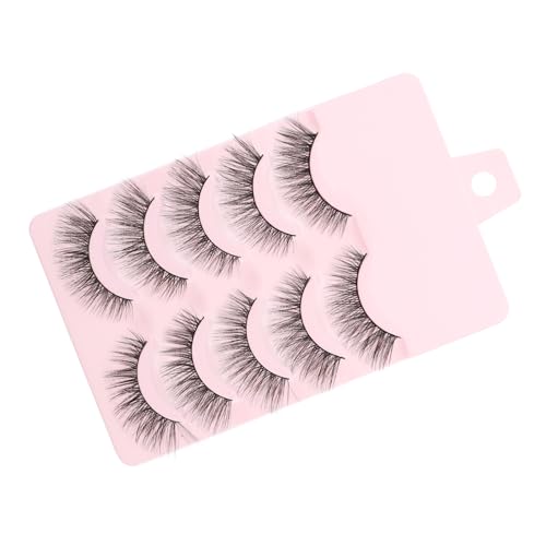 WRITWAA 5paar Dicke Natürliche Falsche Wimpern Handgemacht Make-up-zubehör Für Frauen Leicht Zu Tragen Entfernen von WRITWAA