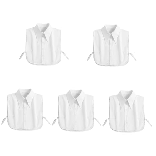 WRITWAA 5stücke Abnehmbarer Baumwoll-kragen Für Damen Eleganter Fake-kragen Vielseitig Einsetzbar Für Formelle Und Anlässe Klassisches Design Leicht Und Hautfreundlich von WRITWAA