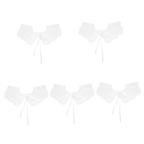 WRITWAA 5stücke Abnehmbarer Fake Kragen Damen Spitzen-hemdkragen Für Sommerkleider Verstellbar Dekorativ Eleganter Look Für Verschiedene Anlässe Erhältlich von WRITWAA