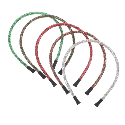 WRITWAA 5stücke Teiliges Glitzer-stirnbänder Für Frauen Festliche Haaraccessoires Für Weihnachten Partys Und Feiertage Funkelnde Haarschmuck-dekoration von WRITWAA