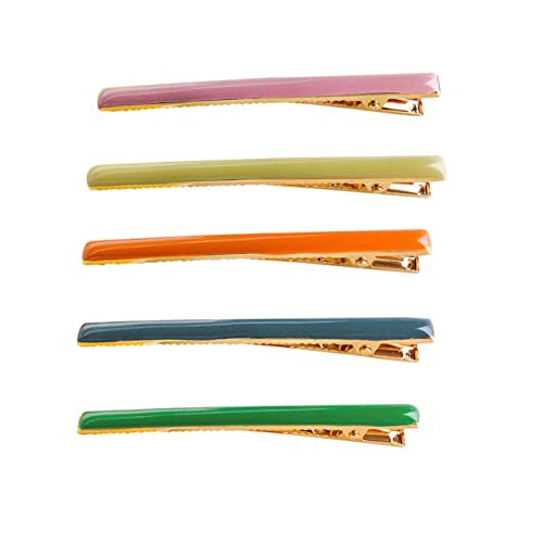 WRITWAA 5stücke Haarspangen Aus Legierung Dekorative Damen Haarspangen Einfache Farbige Haarnadeln Haarschmuck Für Frauen Und Mädchen Orange Grün Gelb Blau von WRITWAA