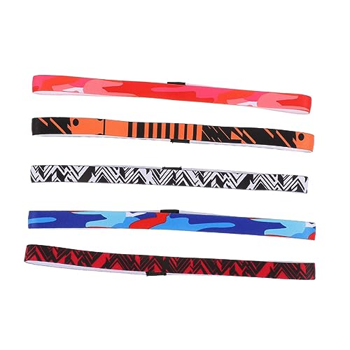 WRITWAA 5stücke Sport-stirnbänder Für Damen Workout-design Elastisch Und Atmungsaktiv Für Fitness Yoga Und Laufen Schweißbänder Zum Haare Gesicht Halten von WRITWAA