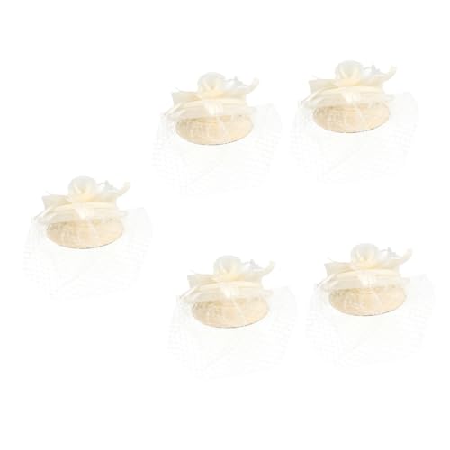 WRITWAA 5stücke Tea Party Fascinator Hut Damen Haarreif Haarklammer Eleganter Brautschmuck Für Hochzeiten Bankette Cosplay Und Partys Leicht Strapazierfähig von WRITWAA