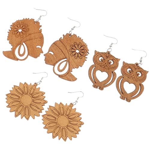 WRITWAA Einzigartige Holzohrringe Mit Hohlem Design 6 Paar Set Modische Damen-ohraccessoires Einfach Zu WRITWAA Einzigartige Holzohrringe Mit Hohlem Design 6 Paar Set Modische Damen-ohraccessoires Einfach Zu von WRITWAA