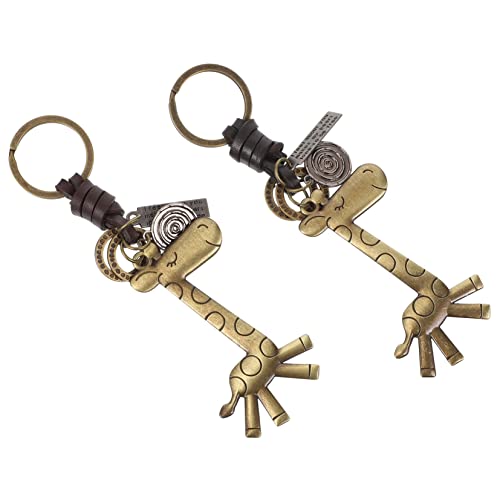 WRITWAA 6 STK Giraffe Schlüsselanhänger Taschenanhänger mit Giraffe Autoschlüssel-Schlüsselanhänger geldgeschenke Weihnachten weihnachsgeschenk Key fob Tier Schlüsselanhänger Schlüsselbund von WRITWAA