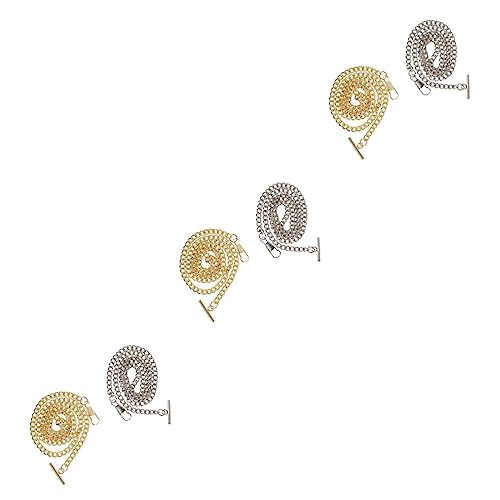 WRITWAA 6 STK T Taschenuhrkette Halskette Mit Anhänger Für Männer Taschenuhrketten Herren Tanktops Für Männer Mechanische Taschenuhrkette Antike Taschenuhrkette Goldenes Tanktop Eisen von WRITWAA