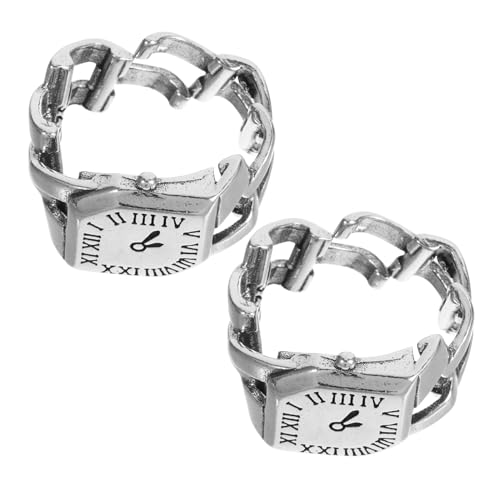 WRITWAA 6 STK Uhrenring Frau klingelt Damenuhr Digitaluhr für Frauen Damen Fingeruhr Fingerringuhr Ringe Handgelenk Ringuhr Kupfer Ringuhr Leichte Ringuhr Damenringuhr Fingerschmuck Silver von WRITWAA