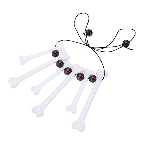 WRITWAA 6 Stck Teiliges Halloween Schmuckset Knochen Halskette und Armband Kit Kreatives Kostüm Zubehör für Party Deko und Cosplay von WRITWAA