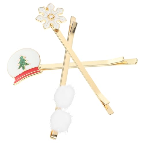 WRITWAA 6 Stck. Teiliges Weihnachts Haarclip Set aus Metall Stabile und Robuste Haarklammern mit Xmas Design für Damen Langlebig Dekorative Bobby Pins für Party Festtage und Alltag von WRITWAA