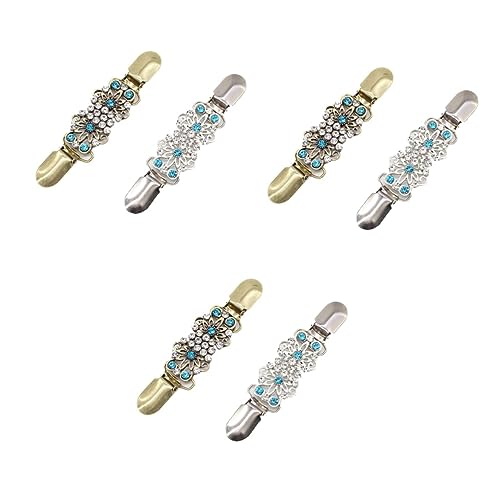 WRITWAA 6 Stk Diamantclips aus Legierung rustikale schalclip Retro-Cardigan-Clip Hemdklammern für Männer und Frauen Blusen für Damen Damenblusen Cardigan-Clips universelle von WRITWAA