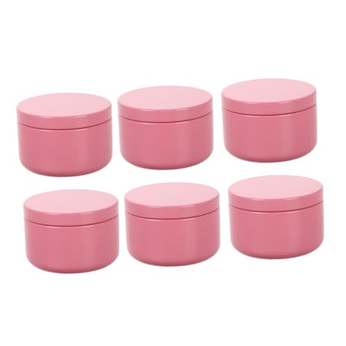 WRITWAA 6 Stück Aromatherapie Packung Kann Kerzenbehälter Zur Herstellung Von Kerzen Gläser Zur Kerzenherstellung Leerer Kerzenhalter Kerzengläser Mit Deckel Aluminium Rosa von WRITWAA