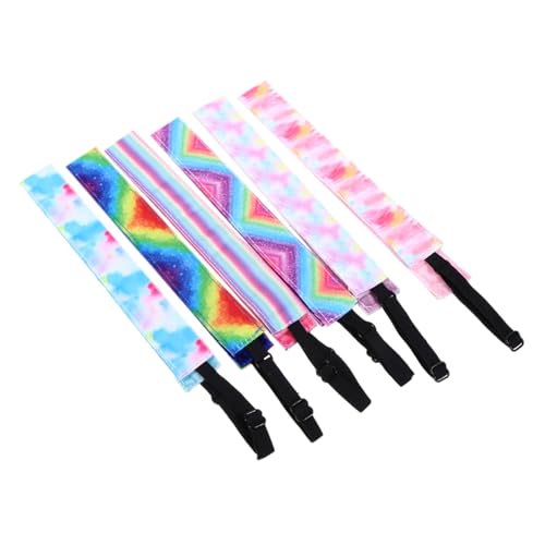 WRITWAA 6 Stück Damen Haarband Verstellbare Rutschfeste Sport und Yoga Stirnbänder für Elastische Haarreifen für Fitness Schule Reisen und Freizeitaktivitäten von WRITWAA