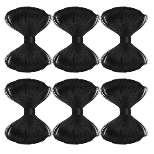 WRITWAA 6 Stück Dekorative Fake Buns Haaraccessoires für Damen und Mädchen Ponytail Extensions für Partys Schwarz Einfache Stylinglösung für Voluminöse Updos von WRITWAA